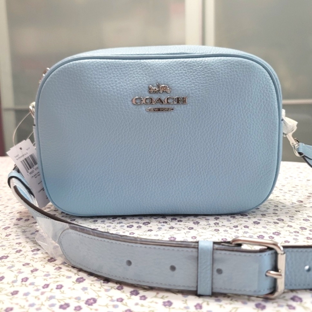 New Coach Jamie Camera crossbody Bag in Powder Blue